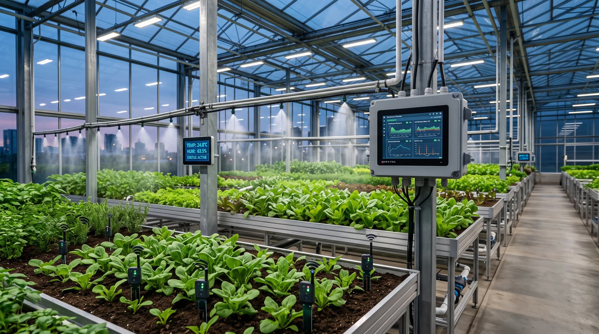 هوشمندسازی گلخانه با IoT (کنترل دما، رطوبت و آبیاری)
